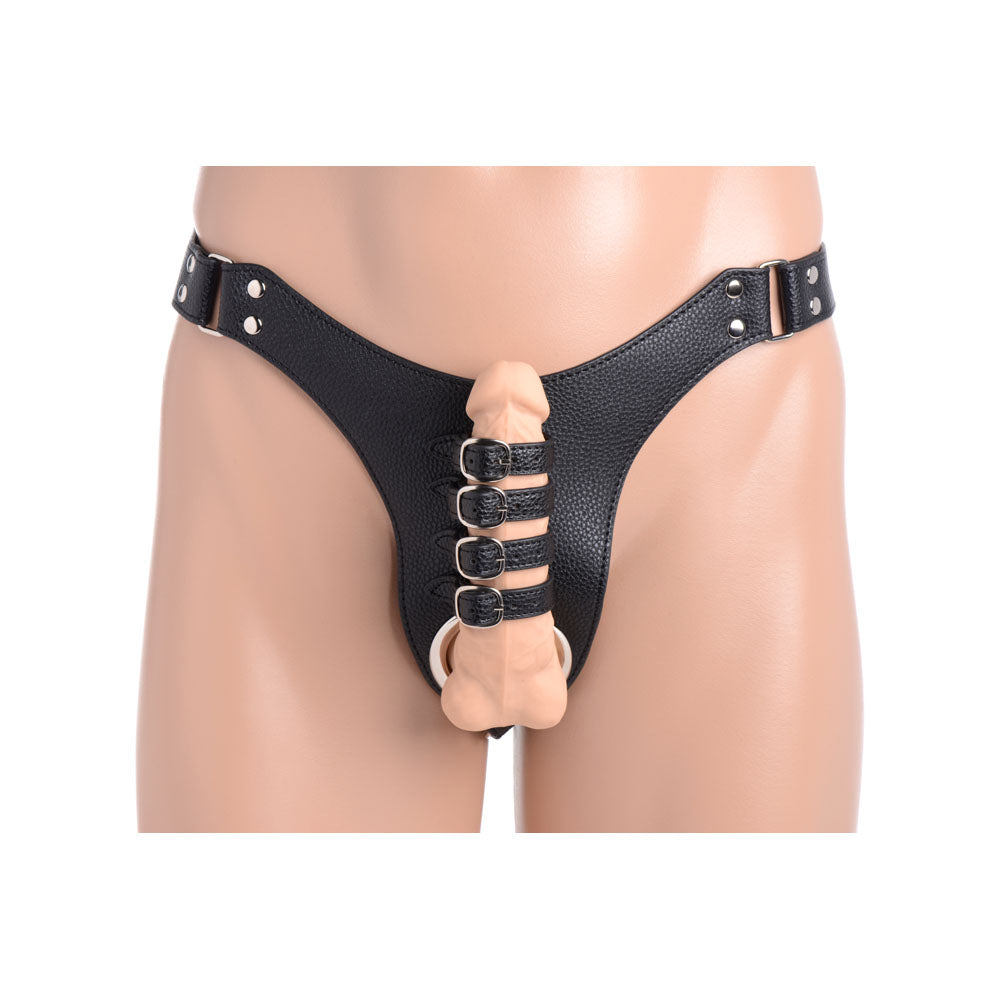 Male Chastity Harness Silicone Anal Plug