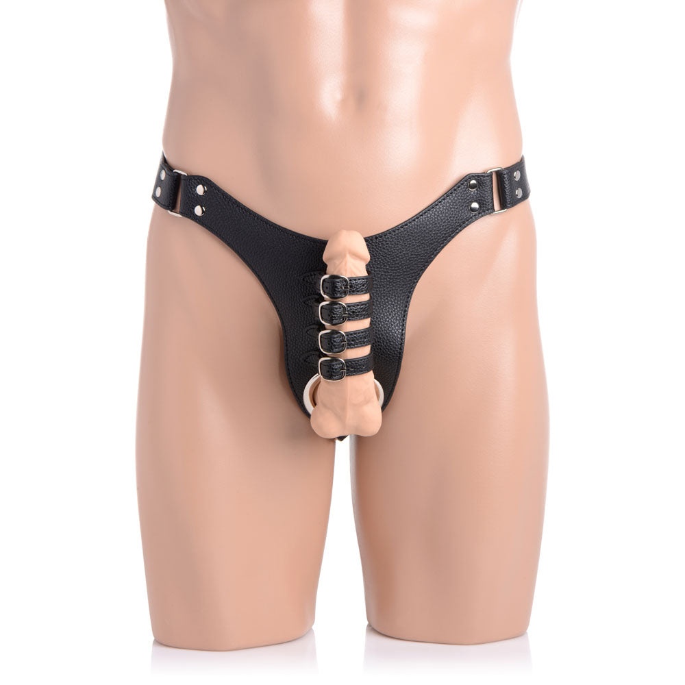 Male Chastity Harness Silicone Anal Plug