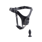 Male Chastity Harness Silicone Anal Plug