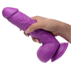 POP 8.25" Dildo with Balls - Purple