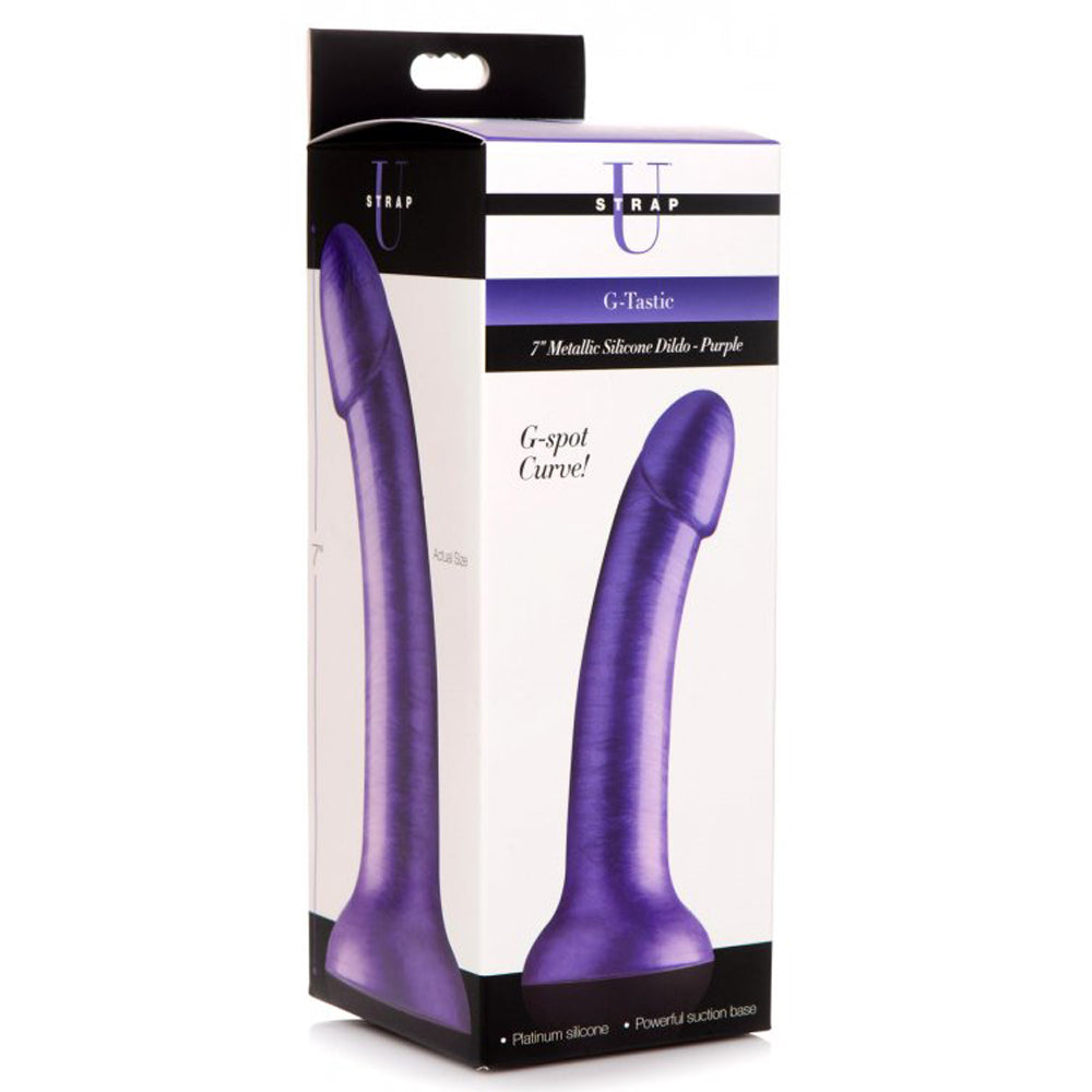 G-Tastic 7" Metallic Silicone Dildo -Pur