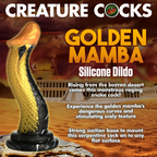 Golden Mamba Snake Silicone Dildo
