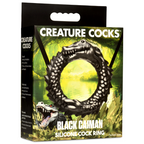 Black Caiman Silicone Cock Ring