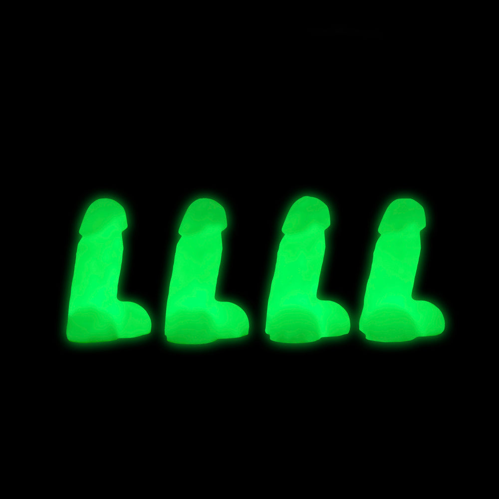 Glow-in-the-Dark Snap-On Peckers - 4 pk
