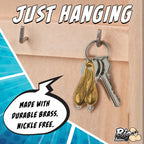 Big Nuts Brass Keychain