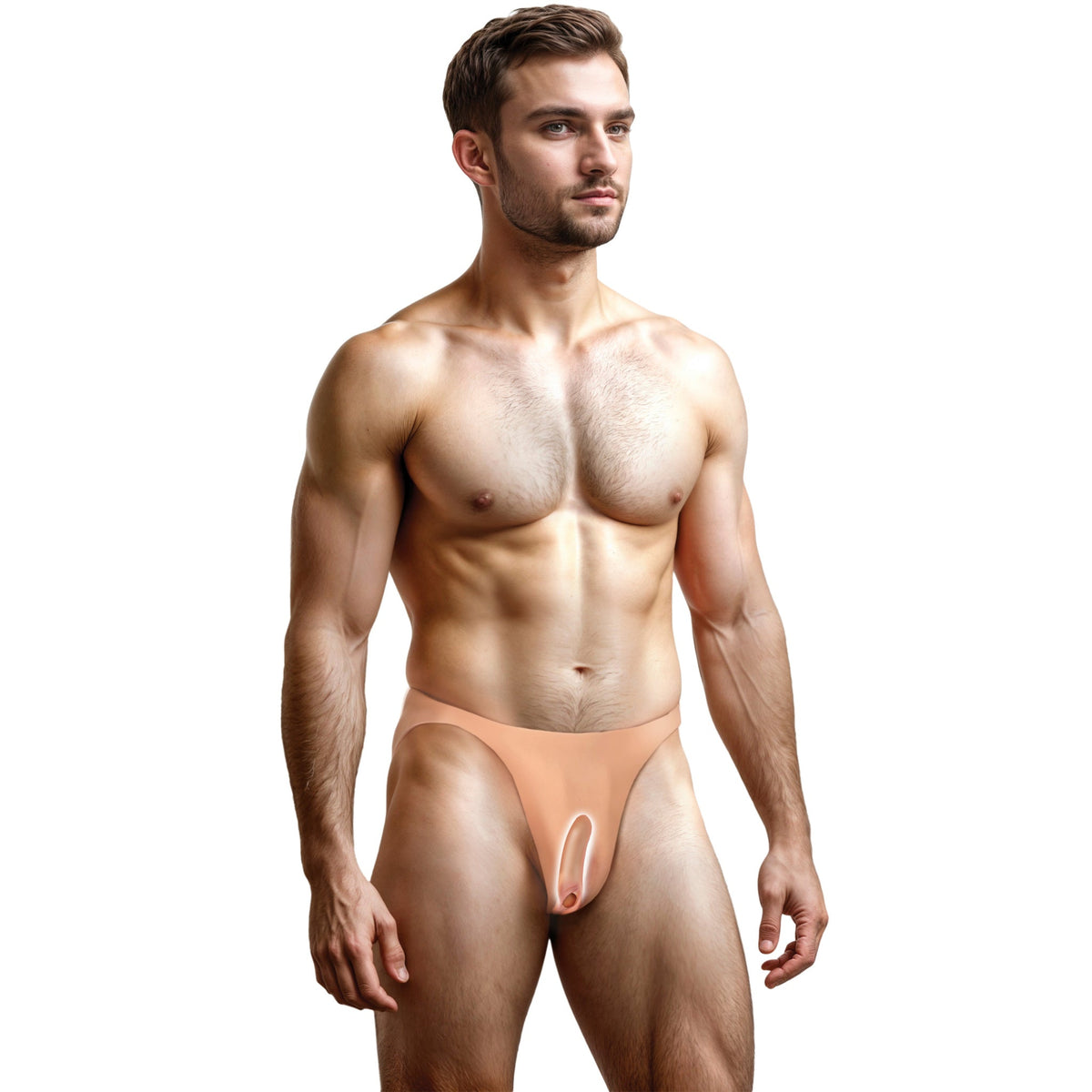 Pussy Strap Silicone Vagina Jockstrap