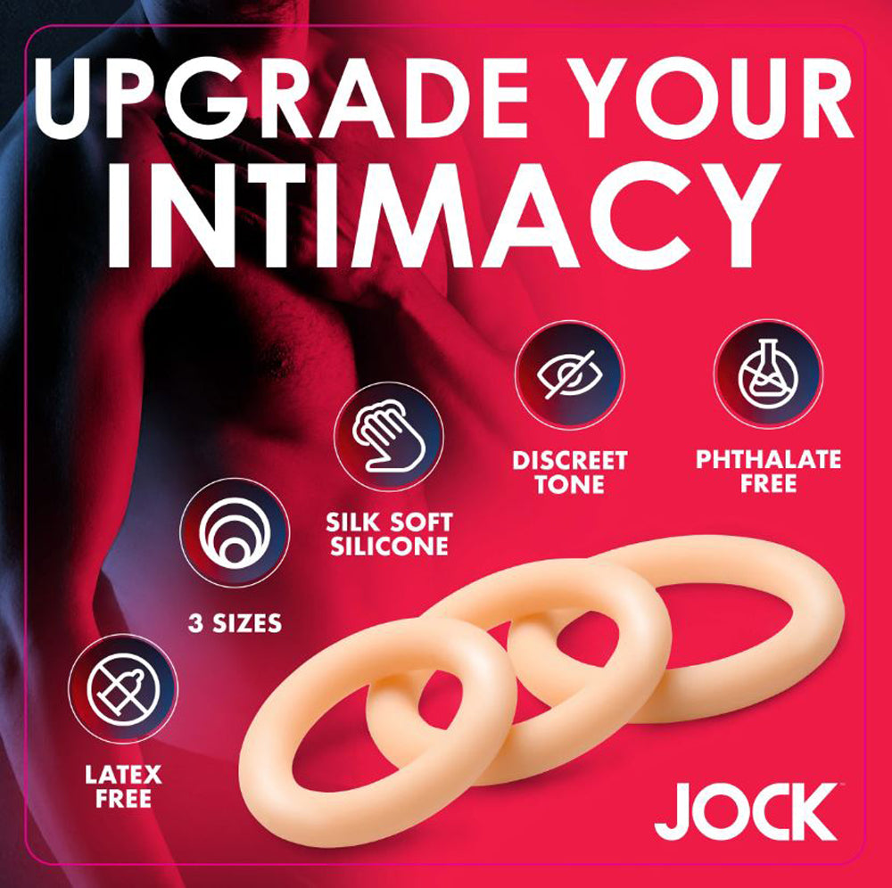 JOCK Discrete Silicon CockRing Set Light