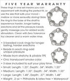 Zero Toler-Three Amigos Beaded Rings 3pc