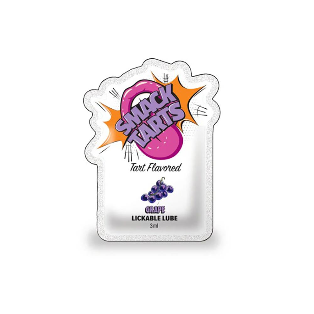 SMACK Tarts Lickable Flavored Lube - Grape - 3ml Pouch (Display of 36)