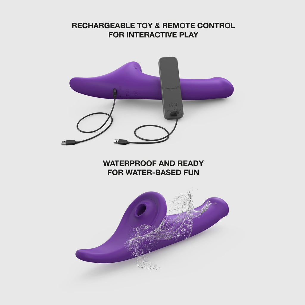 Strap-On-Me Multi Orgasm Dildo - M - Purple