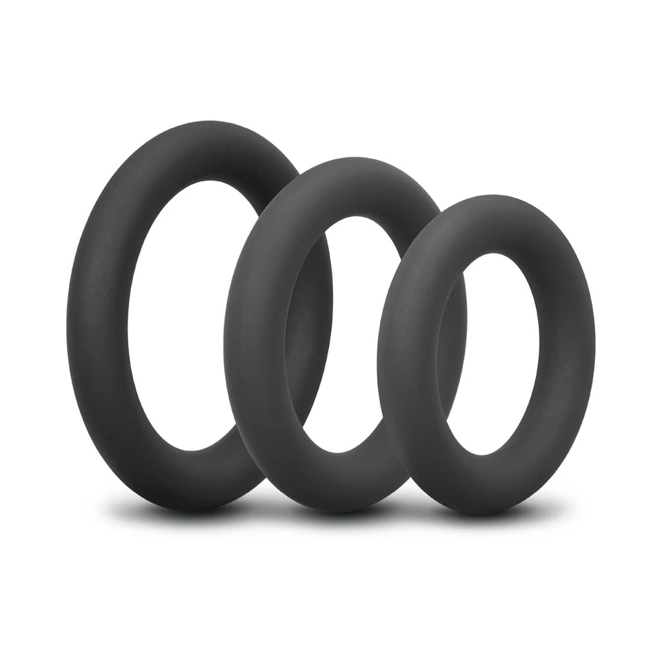 b-Vibe Snug Ring Swole Snug Fit Thick Silicone C-Ring - 3 Pack