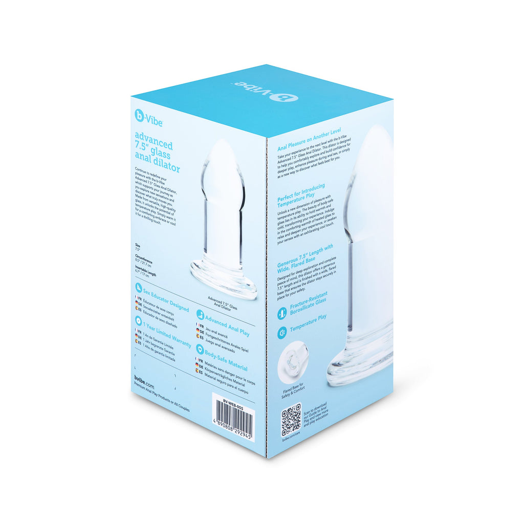 b-vibe Advanced Glass Anal Dilator 7.5-Inch