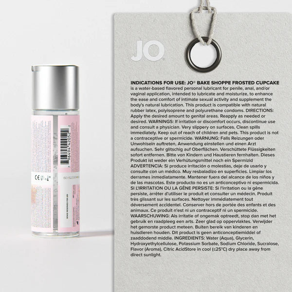 JO Bake Shoppe Frosted Cupcake Flavoured Lubricant 2 fl oz (60 mL)