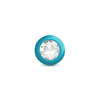 TEAL Ombre - MEDIUM Cheeky Charms Eluxe Vibrating  Plug With Remote - Clear Gem