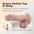 Dr. Skin Plus - 6" Posable Dildo With Balls - Vanilla