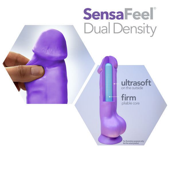 Neo - 7.5 Inch Dual Density Cock - Neon Blue
