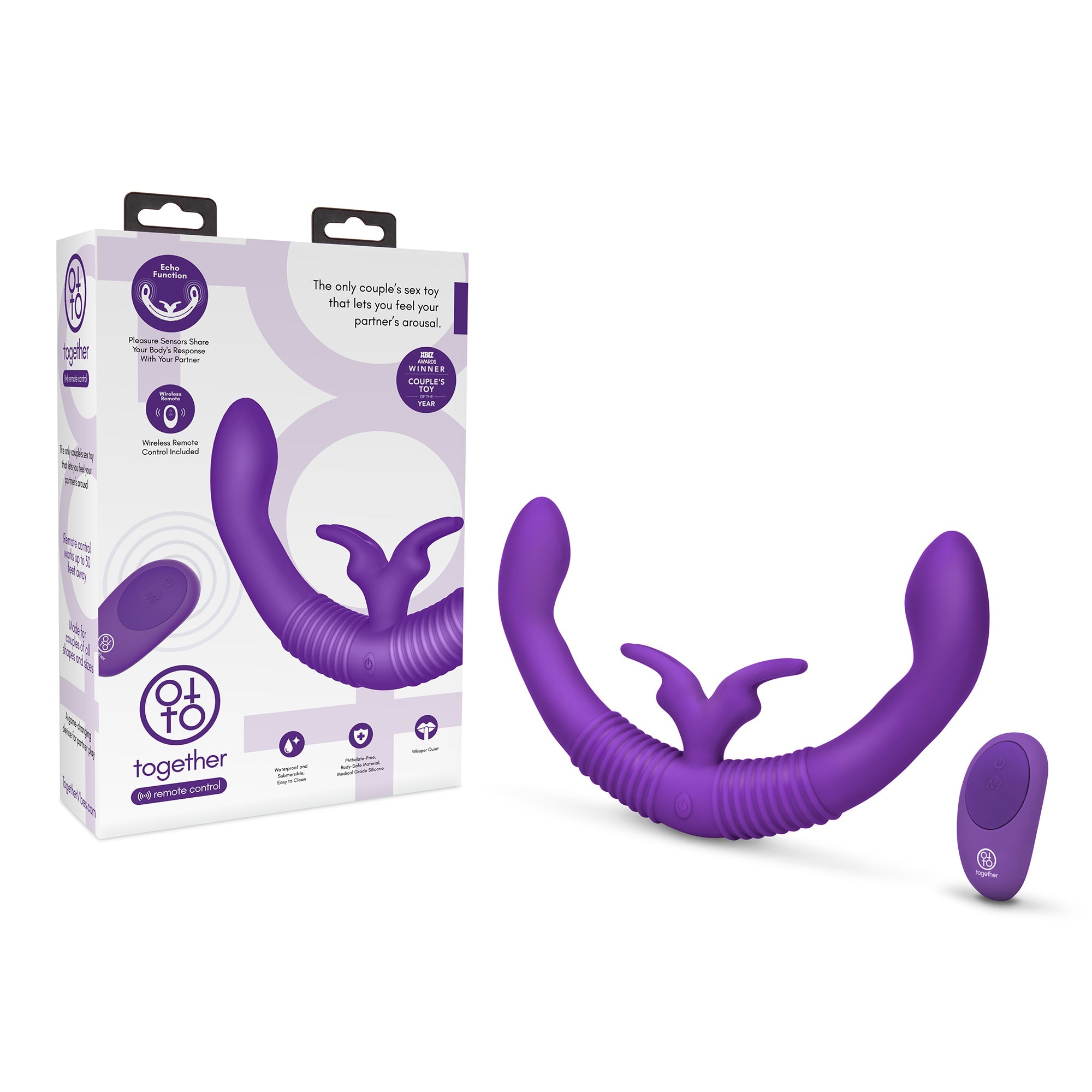 Together Couple's Dual Rabbit Vibrator with Remote Control