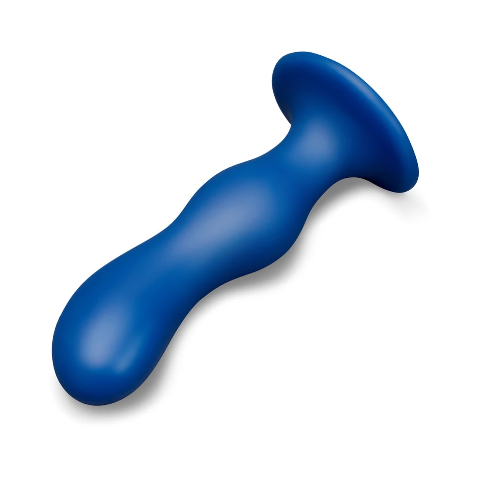 b-Vibe Milk Curved Anal Trainer with Tapered Tip and Suction Cup - 8.5"