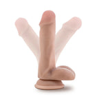 Dr. Skin Plus - 6" Posable Dildo With Balls - Vanilla