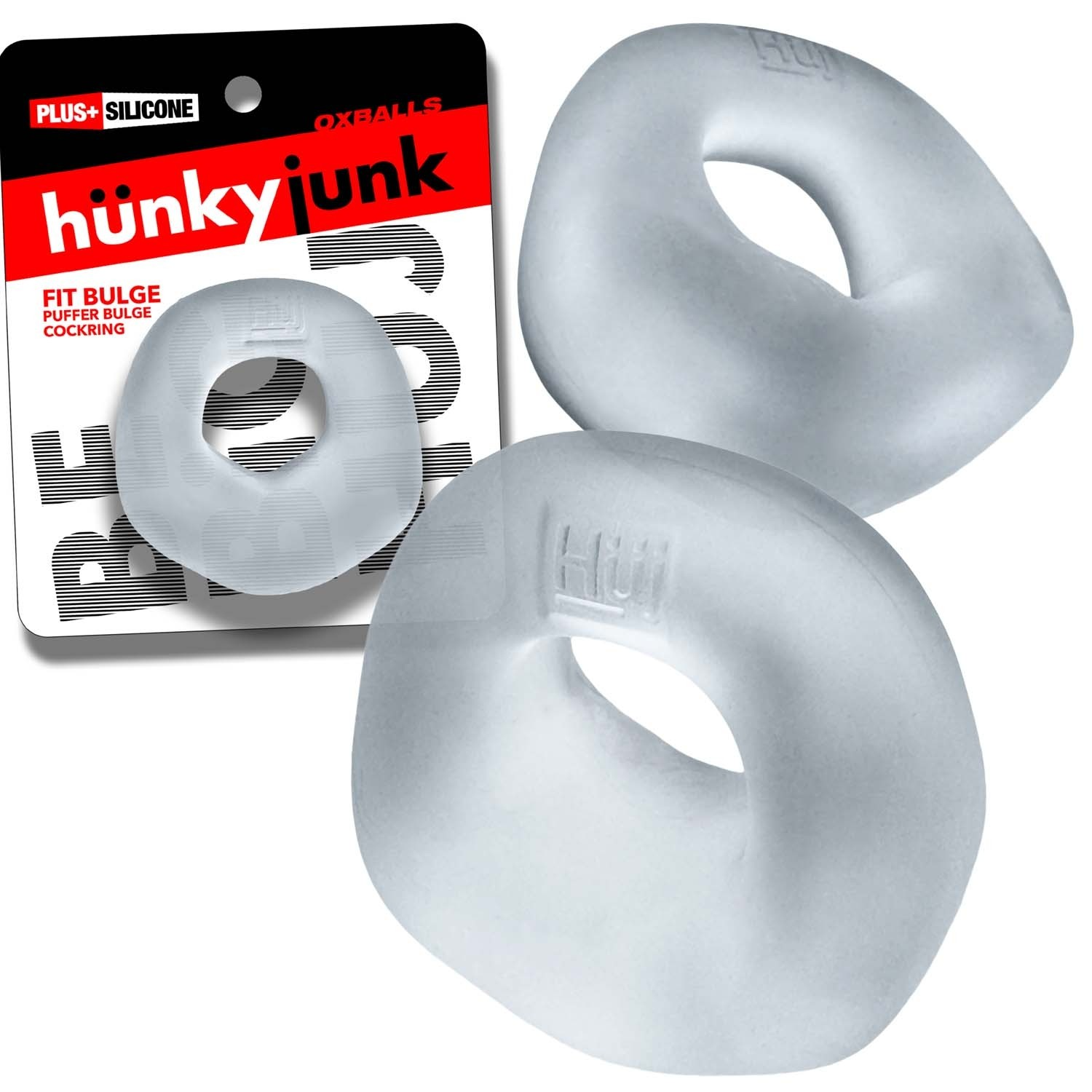 FIT BULGE hung-style cockring CLEAR STEAM