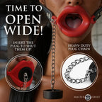 Plugged Silicone Feeding Gag - Red