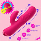 Flexible Ribbed Silicone Rabbit Vibrator