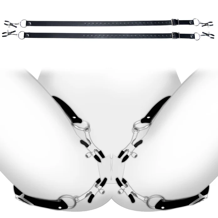 Labia Spreader Straps w Clamps