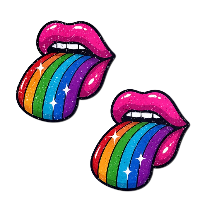 Taste the Rainbow Sparkling Tongue Out Pasties