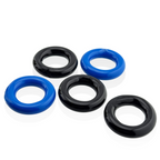 JACKER 5-STACK five-pack tube super-strong  cockrings BLUE/BLACK