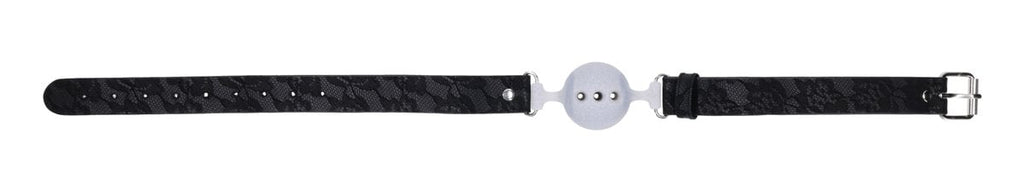 Lace Silicone Breathable Ball Gag - Black