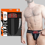 BULGER, the big pouch jock, BLACK IRON, SMALL