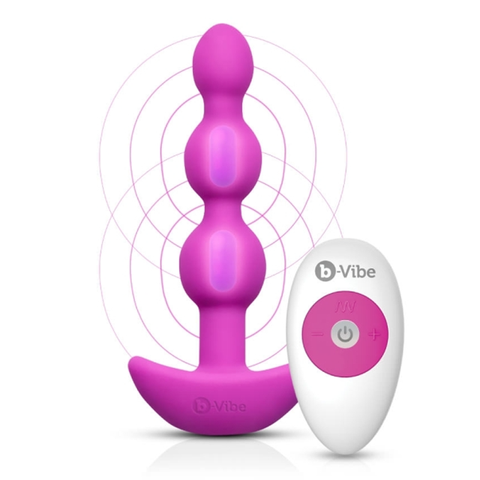 TRIPLET ANAL BEADS | FUCHSIA WITH REMOTE CONTROL