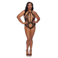 SPLIT FRONT THONG TEDDY PLUS SIZE