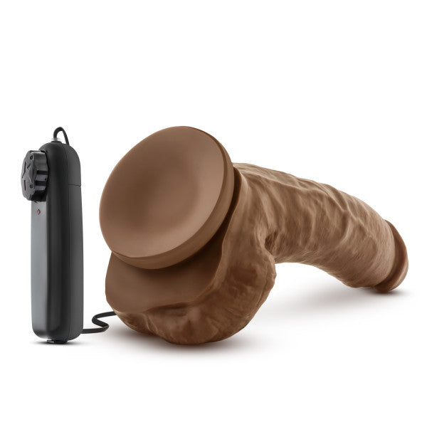 Coverboy - The Boxer - 9" Vibrating Realistic Cock - Mocha