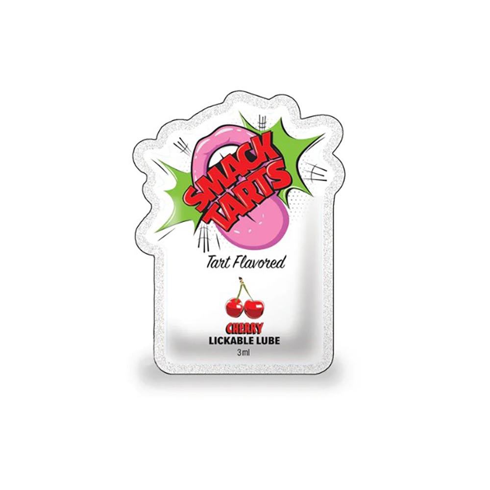 SMACK Tarts Lickable Flavored Lube - Cherry - 3ml Pouch (Display of 36)
