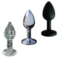 Beginner, The First Step Anal Plug Set – Glass, Metal & Silicone