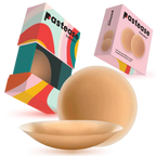 Pastease Everyday Silicone Reusable Nipple Covers with Travel Box - Caramel Tan - Large (D+ Cups)