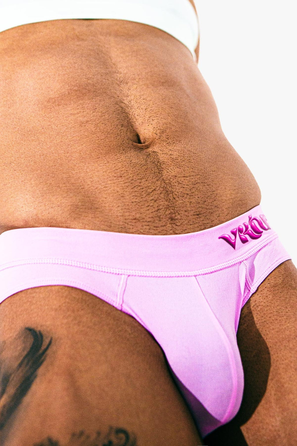 Mens Medium - JockVStrap Sheer Briefs - Taffy