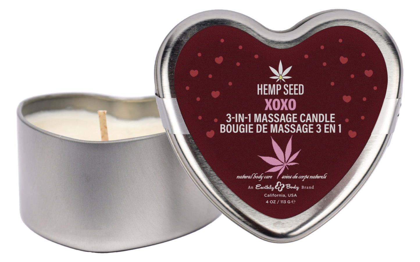 Hemp Seed Valentine '26 Candle Trio Includes:  1 of each:  XOXO 1.75oz, Lip Locked 1.75oz, Pucker Up 1.75oz
