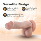 Dr. Skin Plus - 6" Posable Dildo With Balls - Vanilla