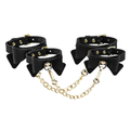 Temptasia Ardor - Silicone Wrist & Ankle Restraints - Black with Bow