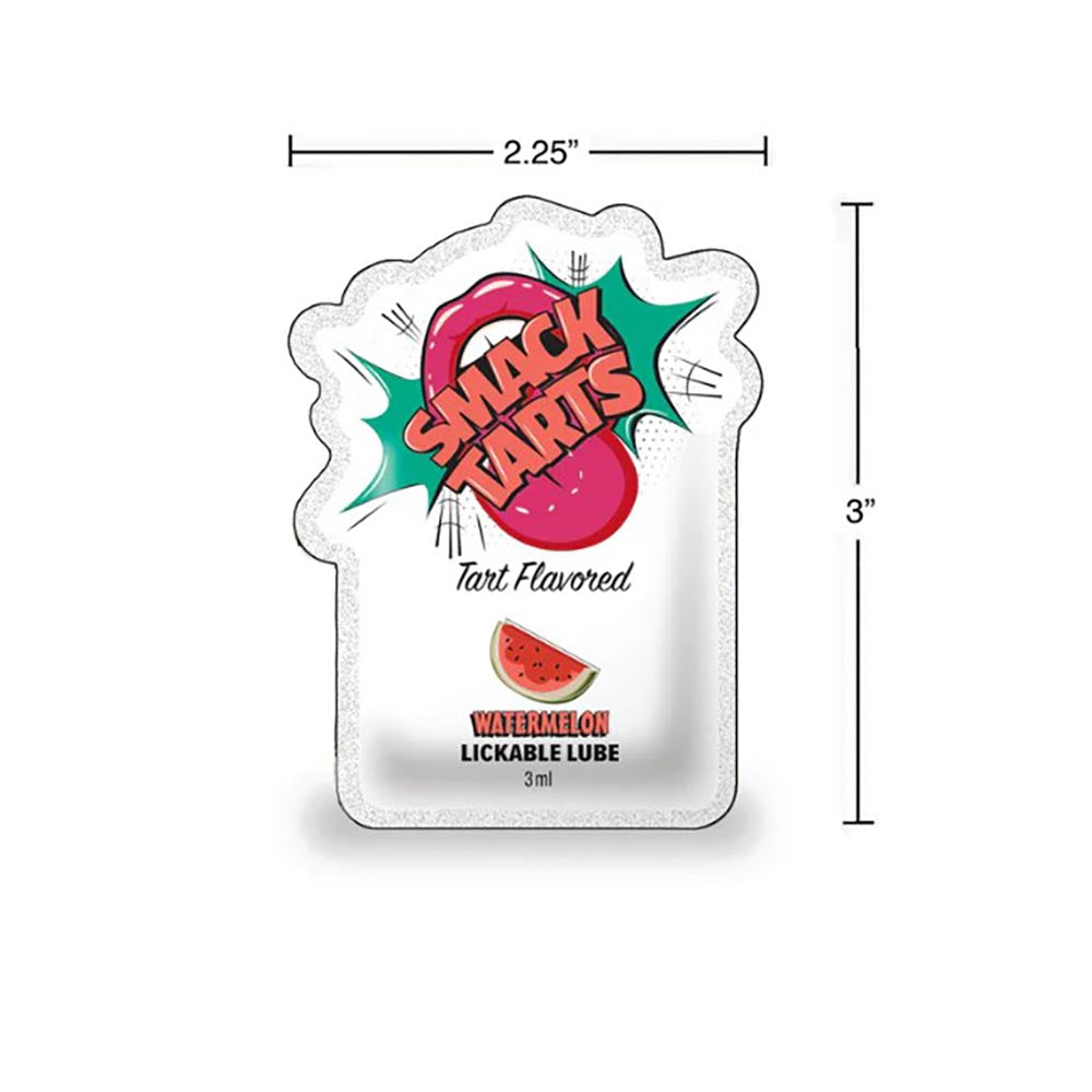 SMACK Tarts Lickable Flavored Lube - Watermelon - 3ml Pouch (Display of 36)