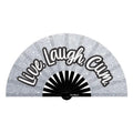 Live Laugh Cum Fan - glittery silver