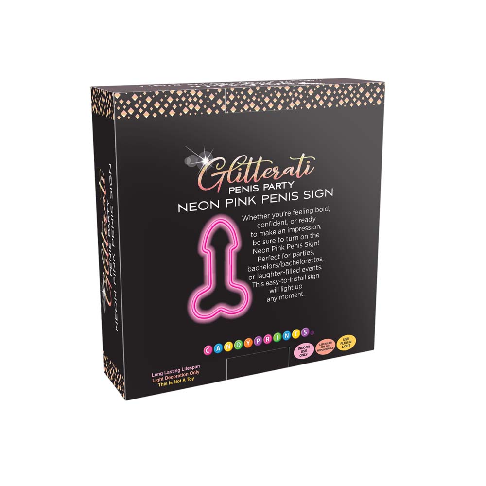 Glitterati Neon Penis Light up Sign