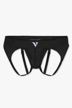 Mens Small - JockVStrap Sheer Briefs - Black