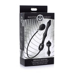 Devils Rattle Inflatable Silicone Anal Plug with Cock and Ball Ring