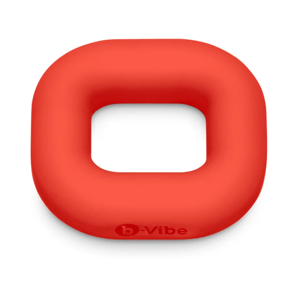 b-vibe Flex Ring Bulk Silicone Cock Ring - Red