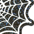 Glitter Black Glow in the Dark Spooky Spider Web Pasties