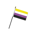 NonBinary 4" x 6" Stick Flag