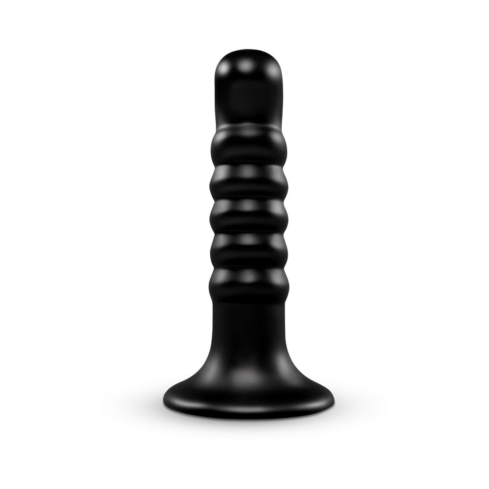 b-Vibe Krush Curved & Ribbed Dildo with Suction Cup - 9.5"